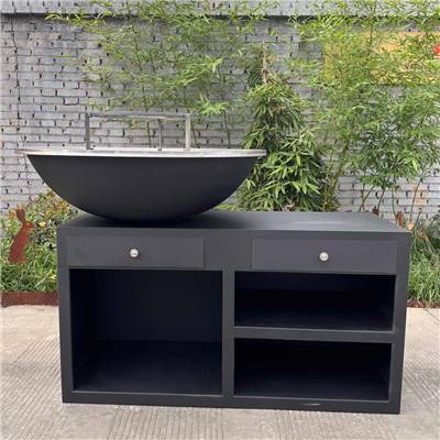 Brazier Ø100cm black finish with XL base