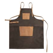 Buffalo leather apron with neck strap