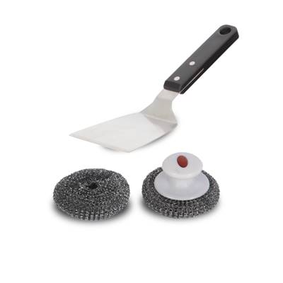 Griddle Clening Kit (spatula + stainless steel balls)