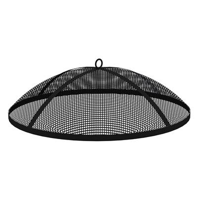 Steel spark screen black for firepit Jack 75 