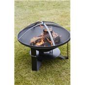 Steel spark screen black for firepit Jack 75 