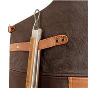 Buffalo leather apron with neck strap