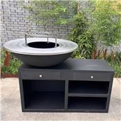 Brazier Ø100cm black finish with XL base