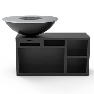 Brazier Ø100cm black finish with XL base