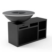 Brazier Ø100cm black finish with XL base