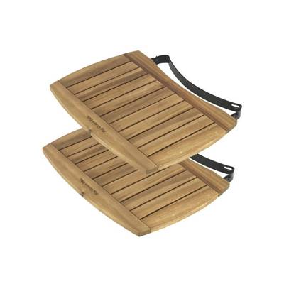 Small BIG GREEN EGG Acacia Wood Shelves