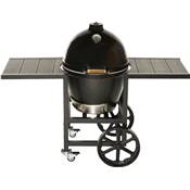 Goldens' Cast Iron Kamado and Cart with Trex Composite Shelving