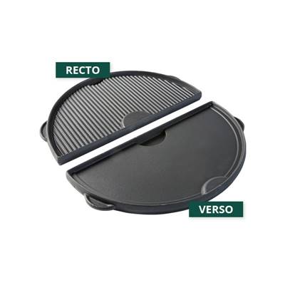 XL & 2XL BIG GREEN EGG Half Cast Iron Griddle