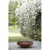 Outdoor brazier in rusty corten steel Jack 100 cm