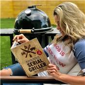 Goldens' Cast Iron Kamado and Cart with Trex Composite Shelving