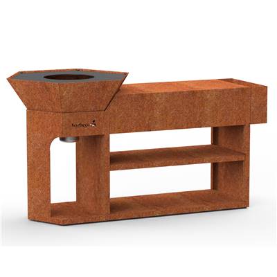 Brasero Nestor Island en acier Corten Barbecook